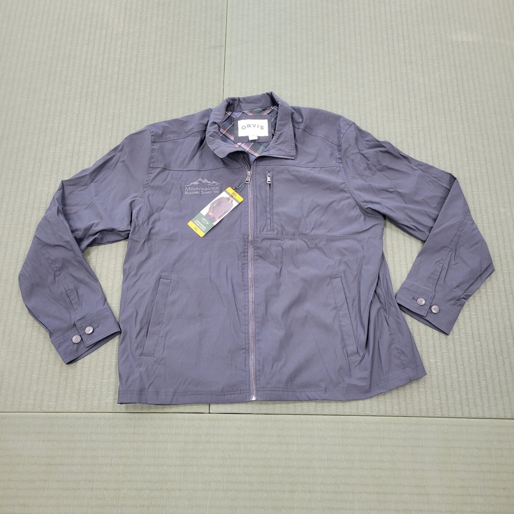Orvis Nylon Lightweight Jacket Mens XXL‎ 2XL Nylon Full Zip Windbreaker Gray NEW